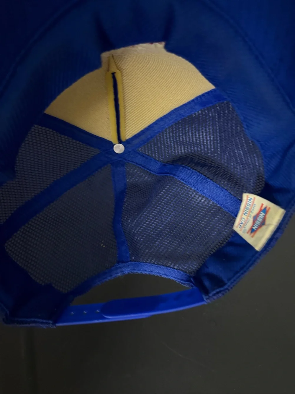 Blue LA Logo Trucker Hat with Broken Hearts